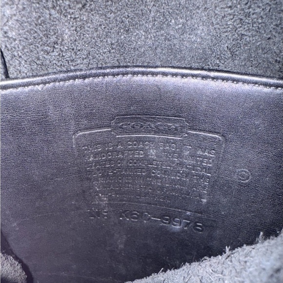 Vintage Coach Classic Black Leather Small Side Pack Turn Lock 9978 - Picture 13 of 15